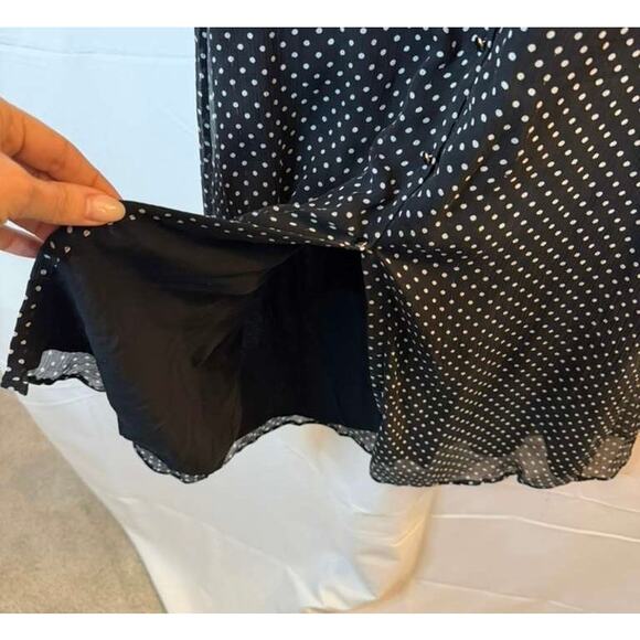 Sézane Clemence Black and White Polka Dot Midi Dress Size 36 US 4 Bust 36in - Picture 9 of 10